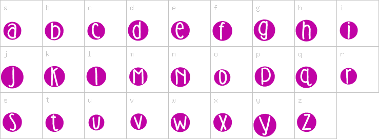 Lowercase characters