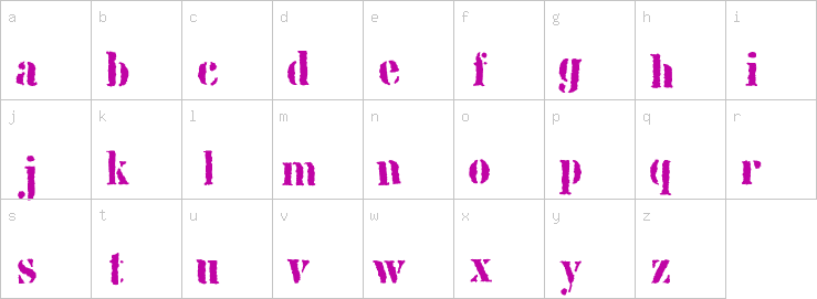 Lowercase characters