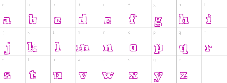 Lowercase characters