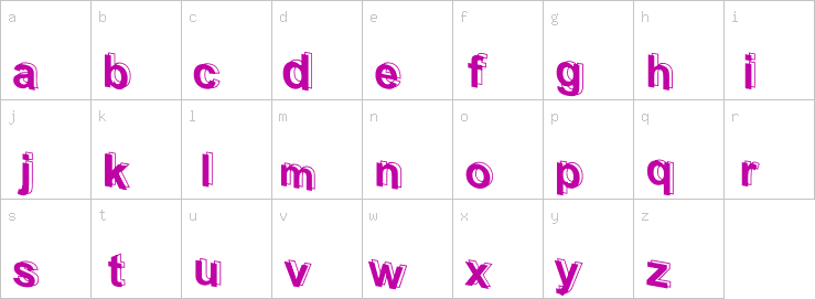 Lowercase characters