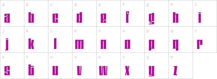 Lowercase characters