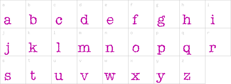 Lowercase characters