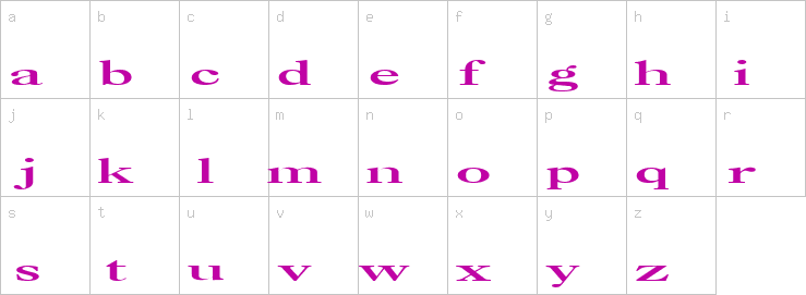 Lowercase characters