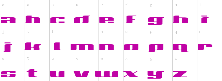 Lowercase characters