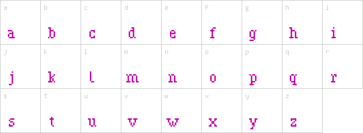 Lowercase characters