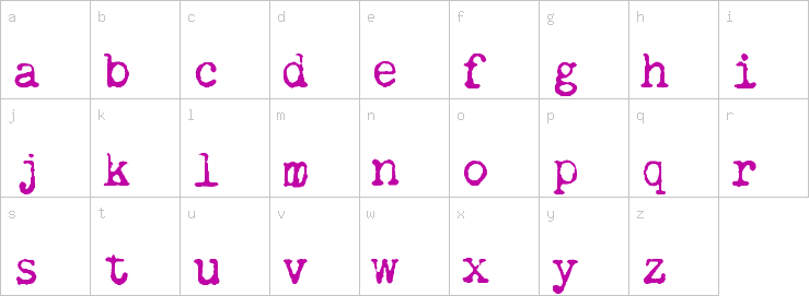 Lowercase characters