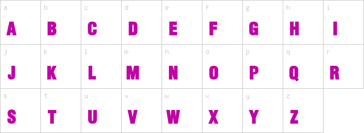 Lowercase characters