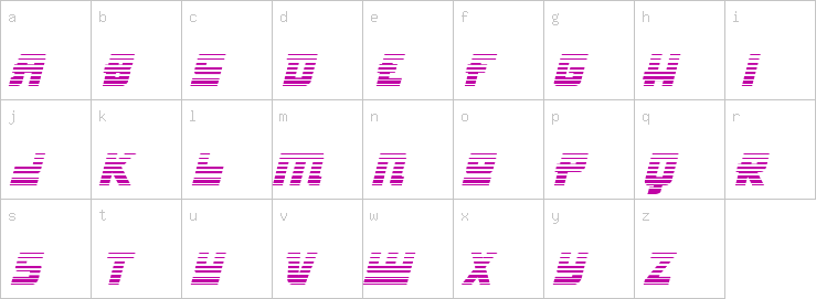 Lowercase characters