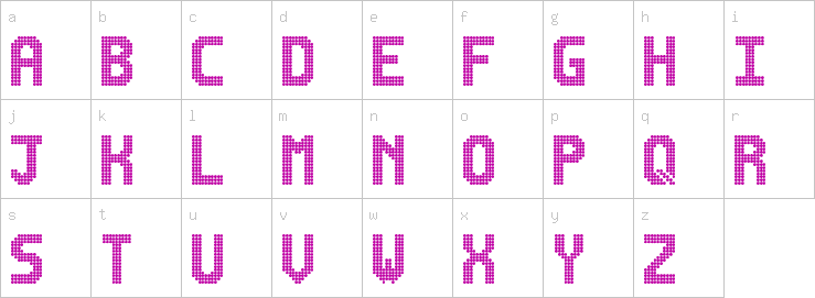 Lowercase characters