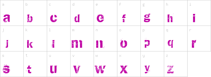 Lowercase characters