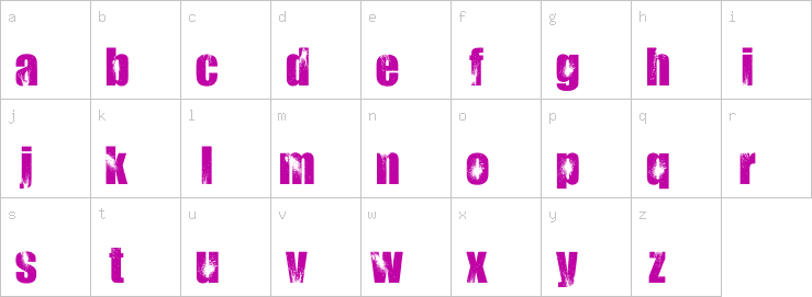 Lowercase characters