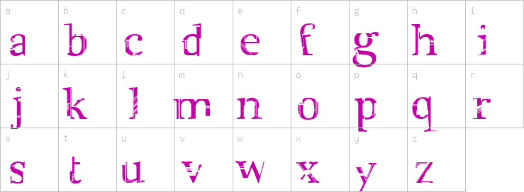 Lowercase characters