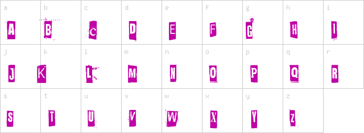 Lowercase characters