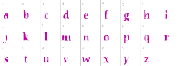 Lowercase characters