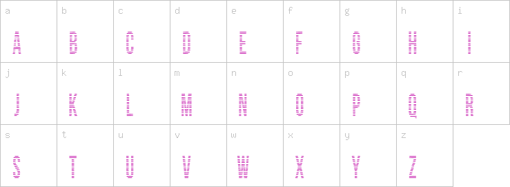 Lowercase characters