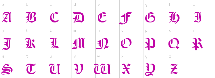 Lowercase characters