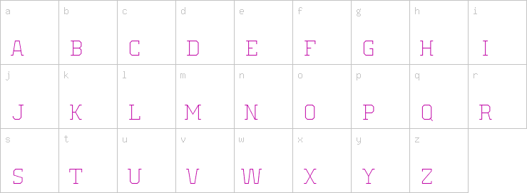 Lowercase characters