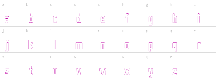 Lowercase characters