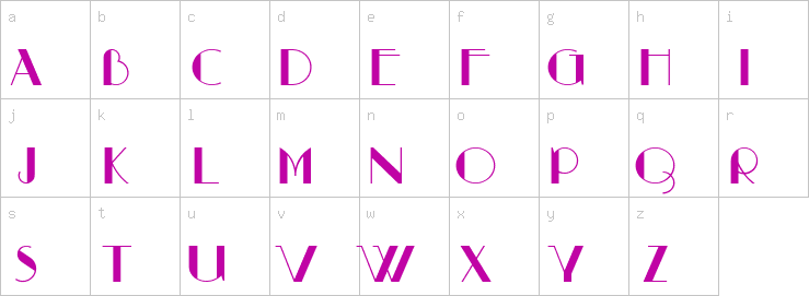 Lowercase characters