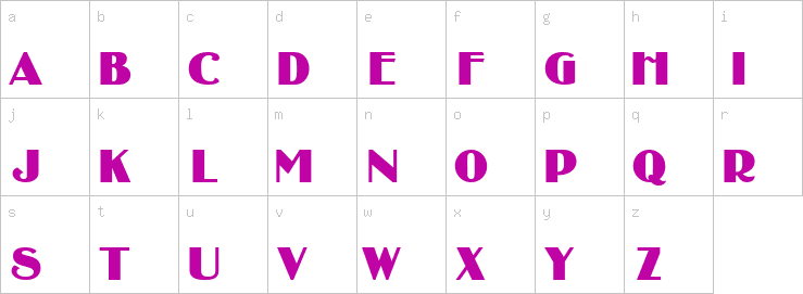 Lowercase characters