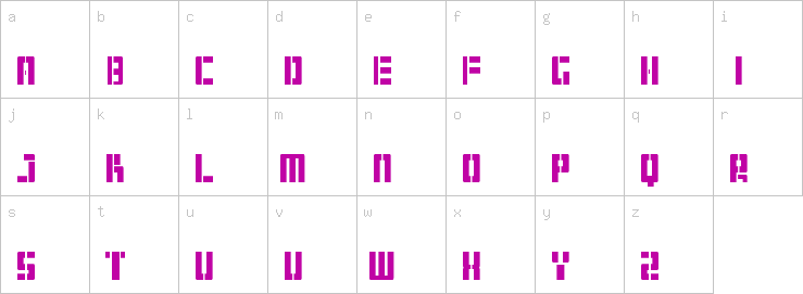 Lowercase characters