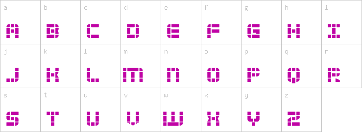 Lowercase characters