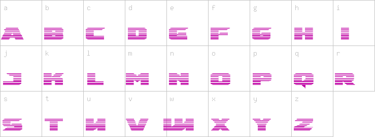 Lowercase characters