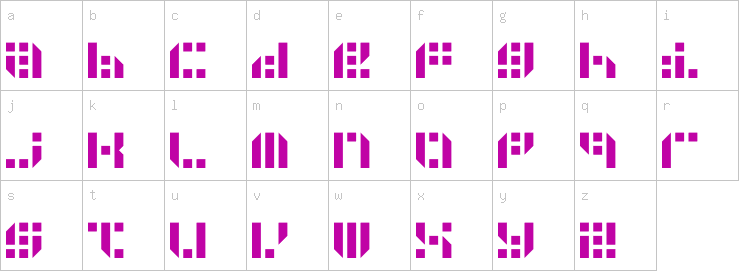 Lowercase characters