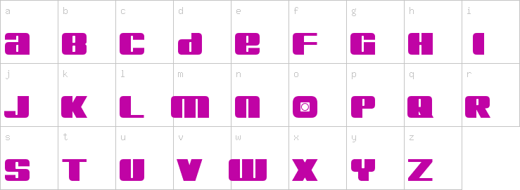 Lowercase characters