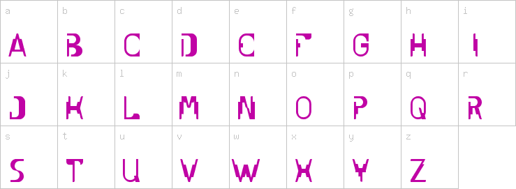 Lowercase characters