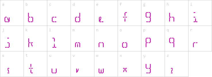 Lowercase characters