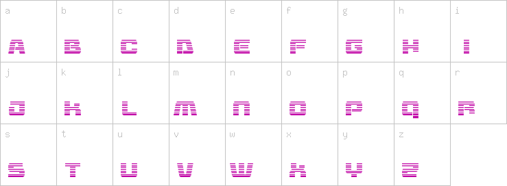 Lowercase characters