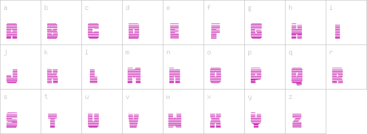 Lowercase characters