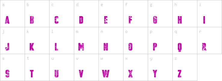 Lowercase characters