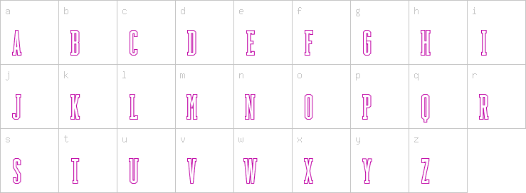 Lowercase characters