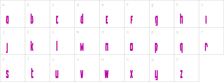 Lowercase characters