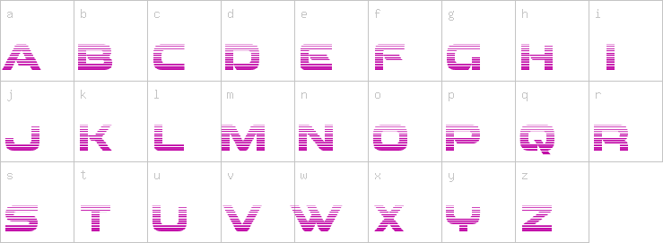 Lowercase characters