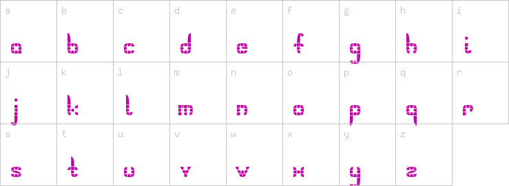 Lowercase characters