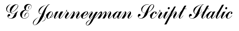GE Journeyman Script Italic