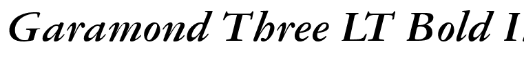 Garamond Three LT Bold Italic