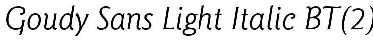 Goudy Sans Light Italic BT(2)