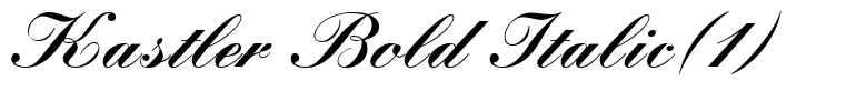 Kastler Bold Italic(1)