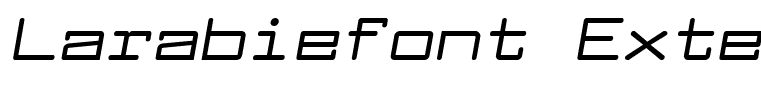Larabiefont Extended Bold Italic