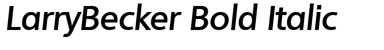 LarryBecker Bold Italic