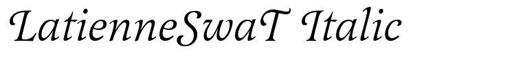 LatienneSwaT Italic