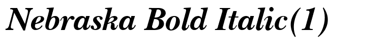 Nebraska Bold Italic(1)