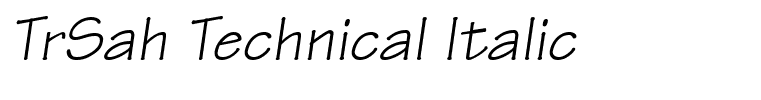 TrSah Technical Italic