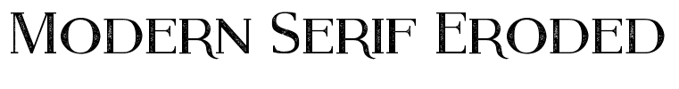 Modern Serif Eroded Regular
