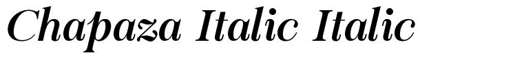 Chapaza Italic Italic