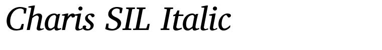Charis SIL Italic